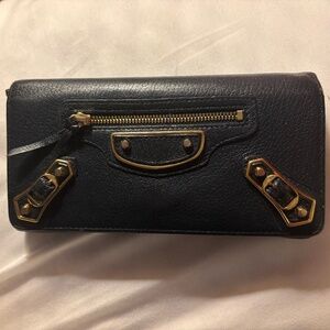 Balenciaga City wallet dark navy